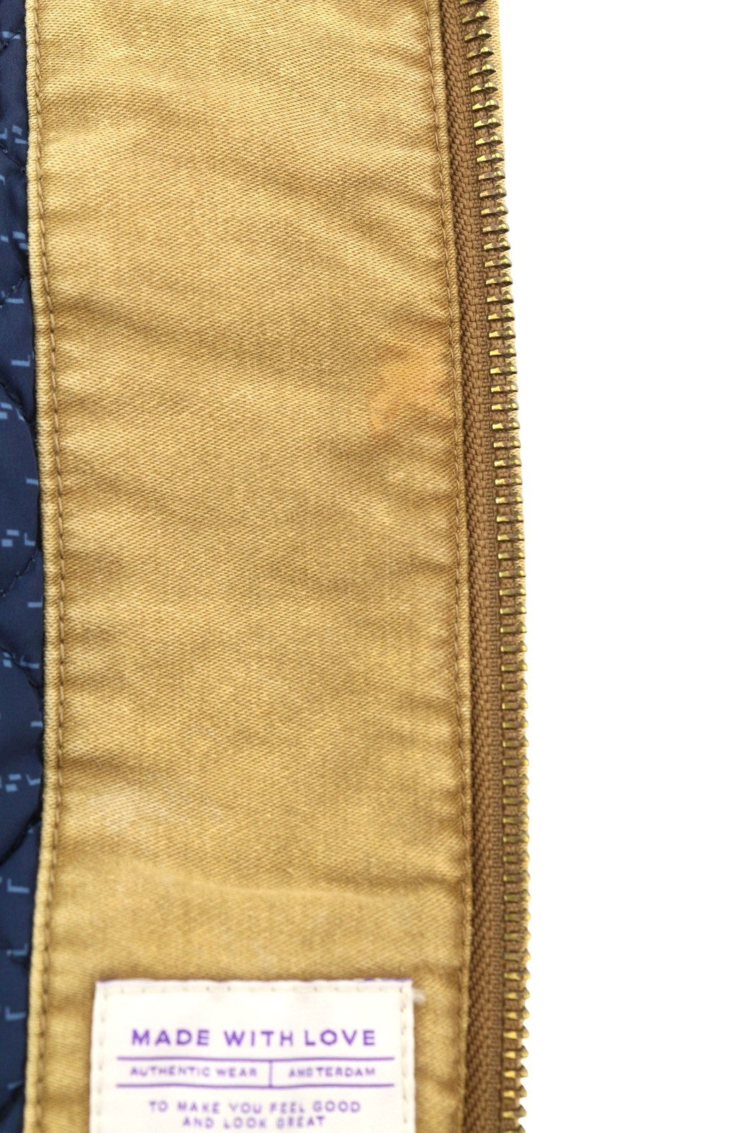SCOTCH & SODA Men Jacket M Beige Padded Spread Full Zip Lightweight Bomber