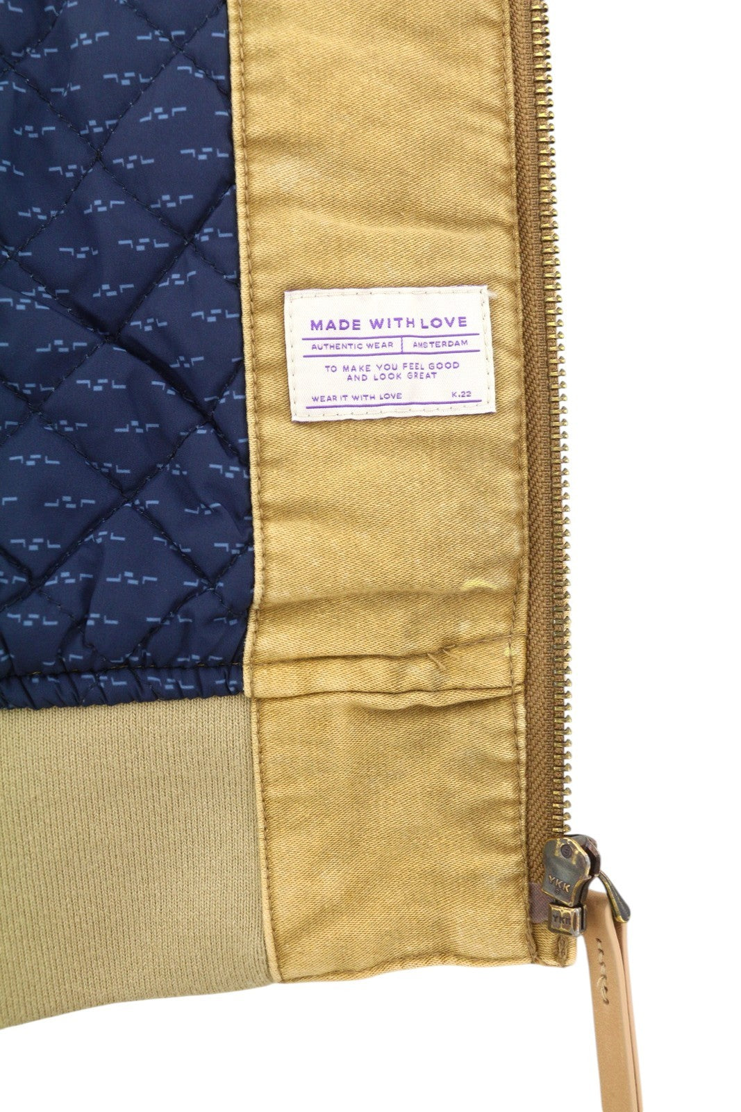 SCOTCH & SODA Men Jacket M Beige Padded Spread Full Zip Lightweight Bomber