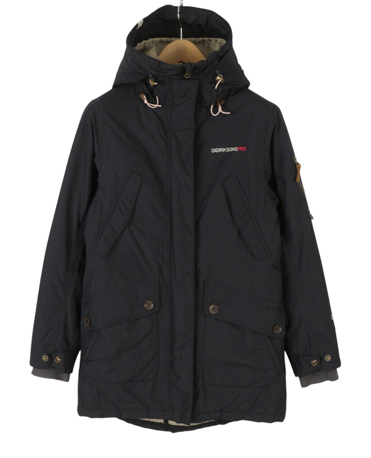 DIDRIKSONS Tilde Parka Women Jacket EU36 S Black Storm System Waterproofness