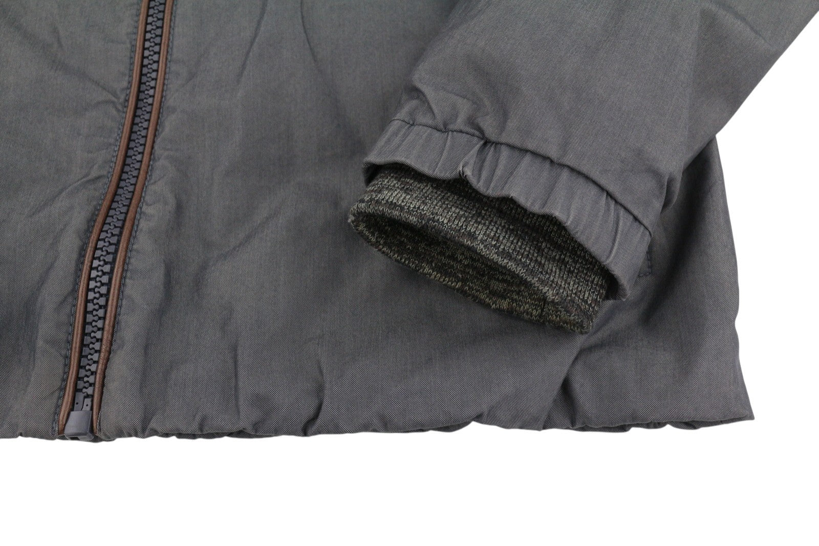NAKETANO Women Jacket M Grey High Neck Lined Full Zip Lightweight