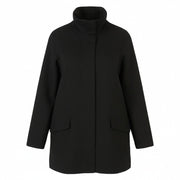 MARMOT Women Jacket Coat L Black Melange Padded Full Zip Mid-Length