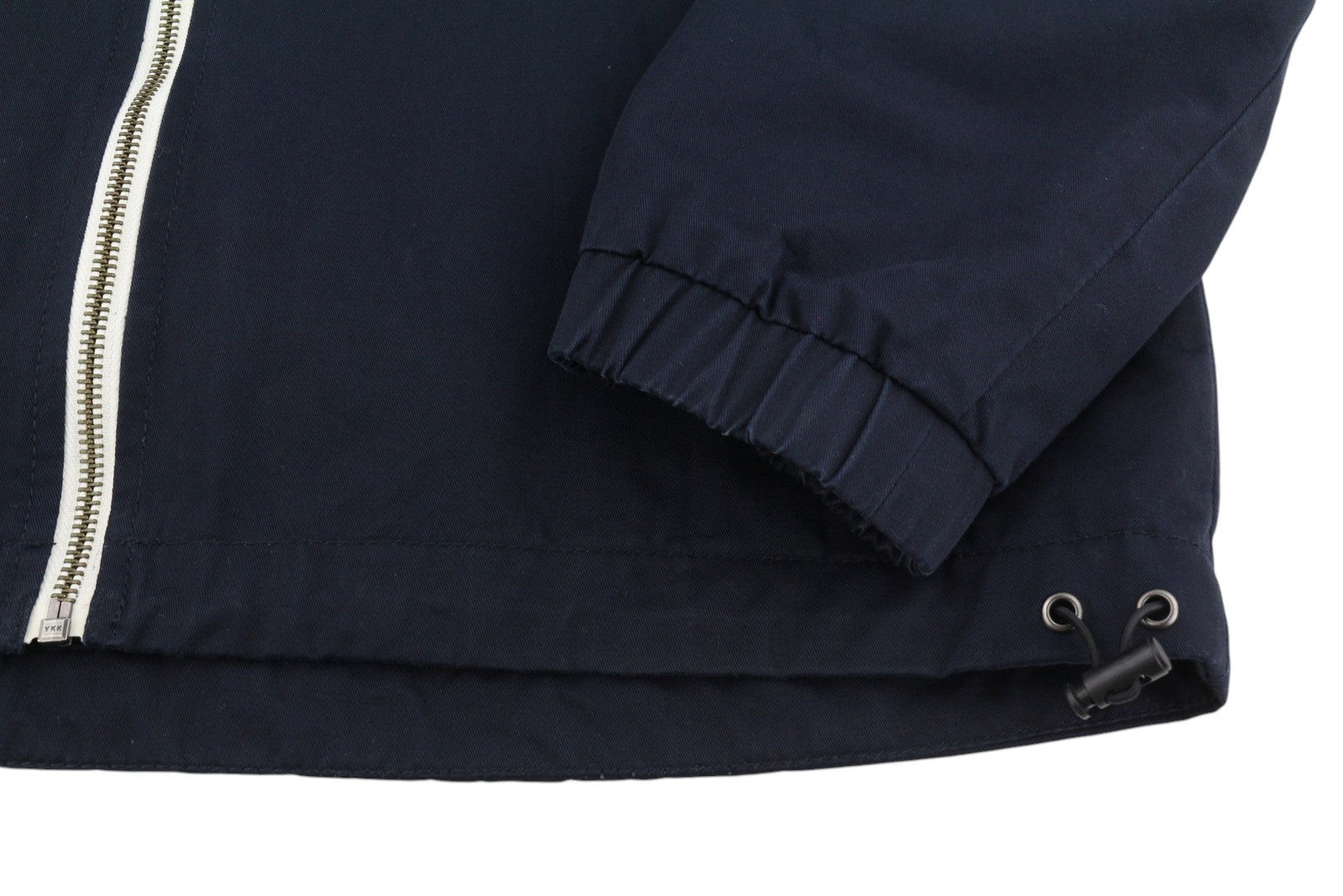 LYLE & SCOTT Men Jacket L Dark Blue Hooded Lined Full Zip Lightweight