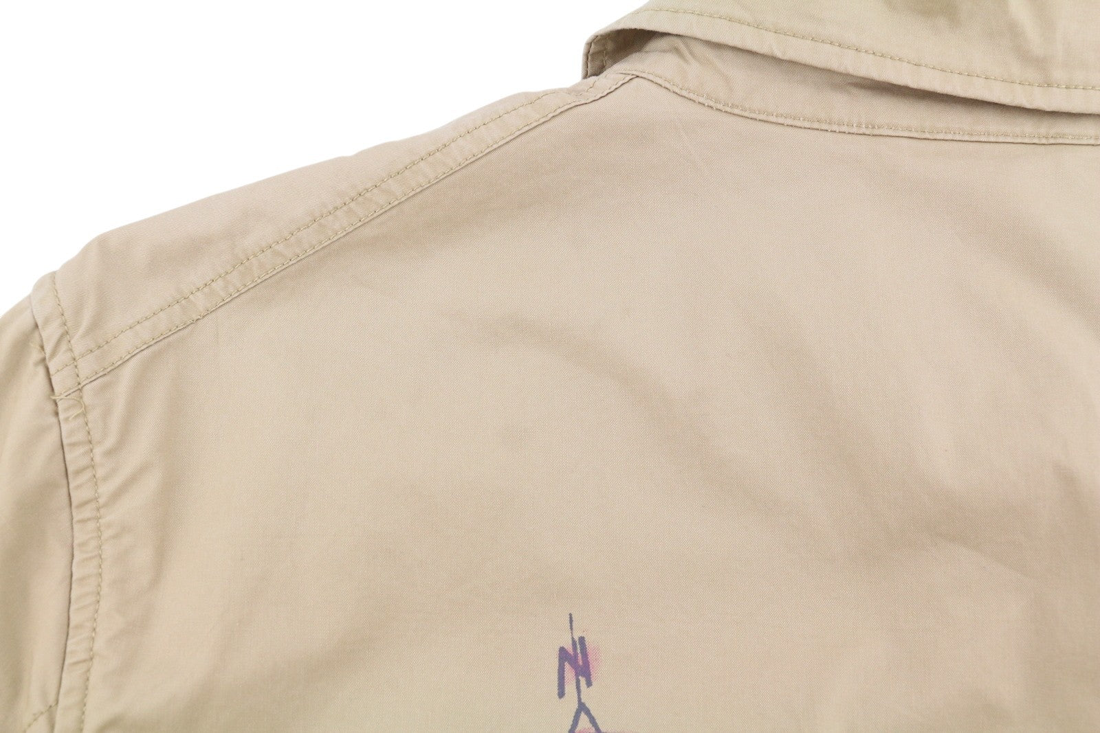 SCOTCH & SODA Men Jacket M Beige Patterned Spread Unlined Lightweight Bomber