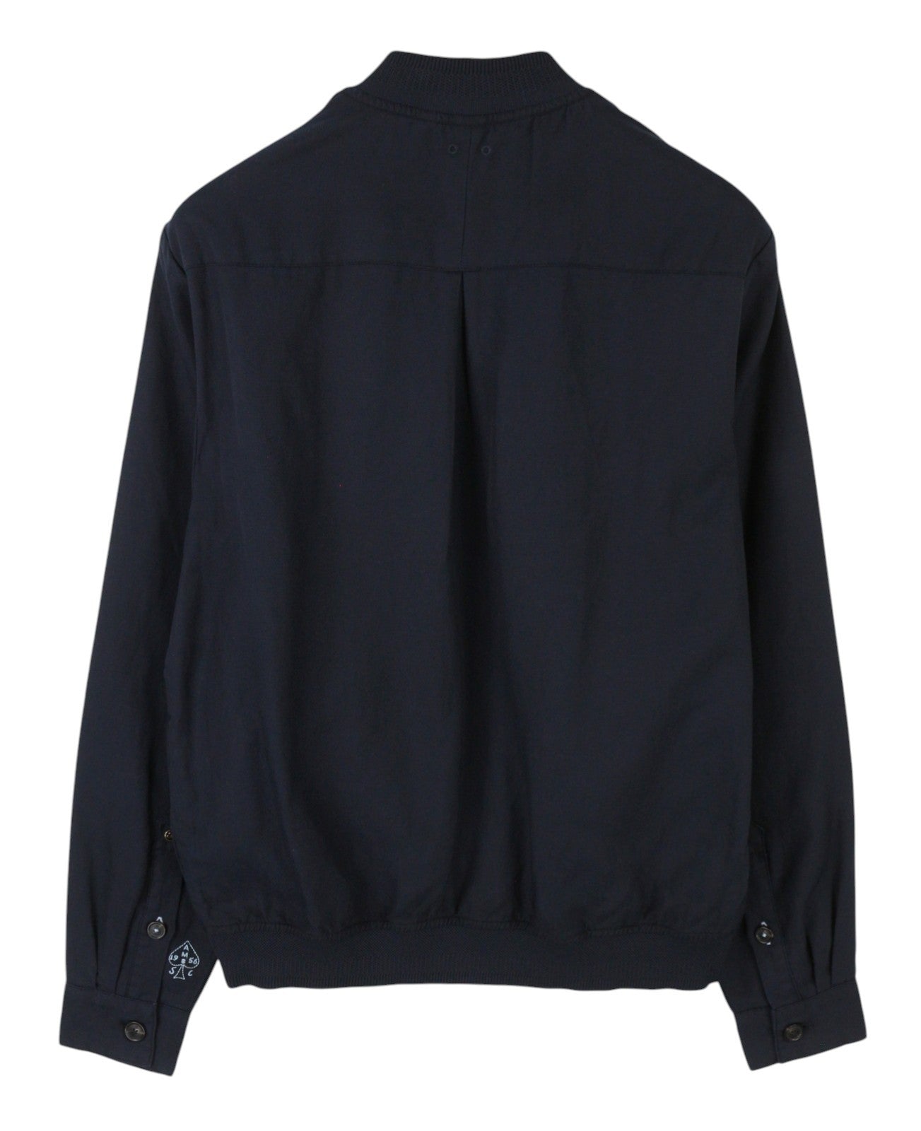 SCOTCH & SODA Men Jacket L Dark Blue Hidden Button Up Lightweight Bomber