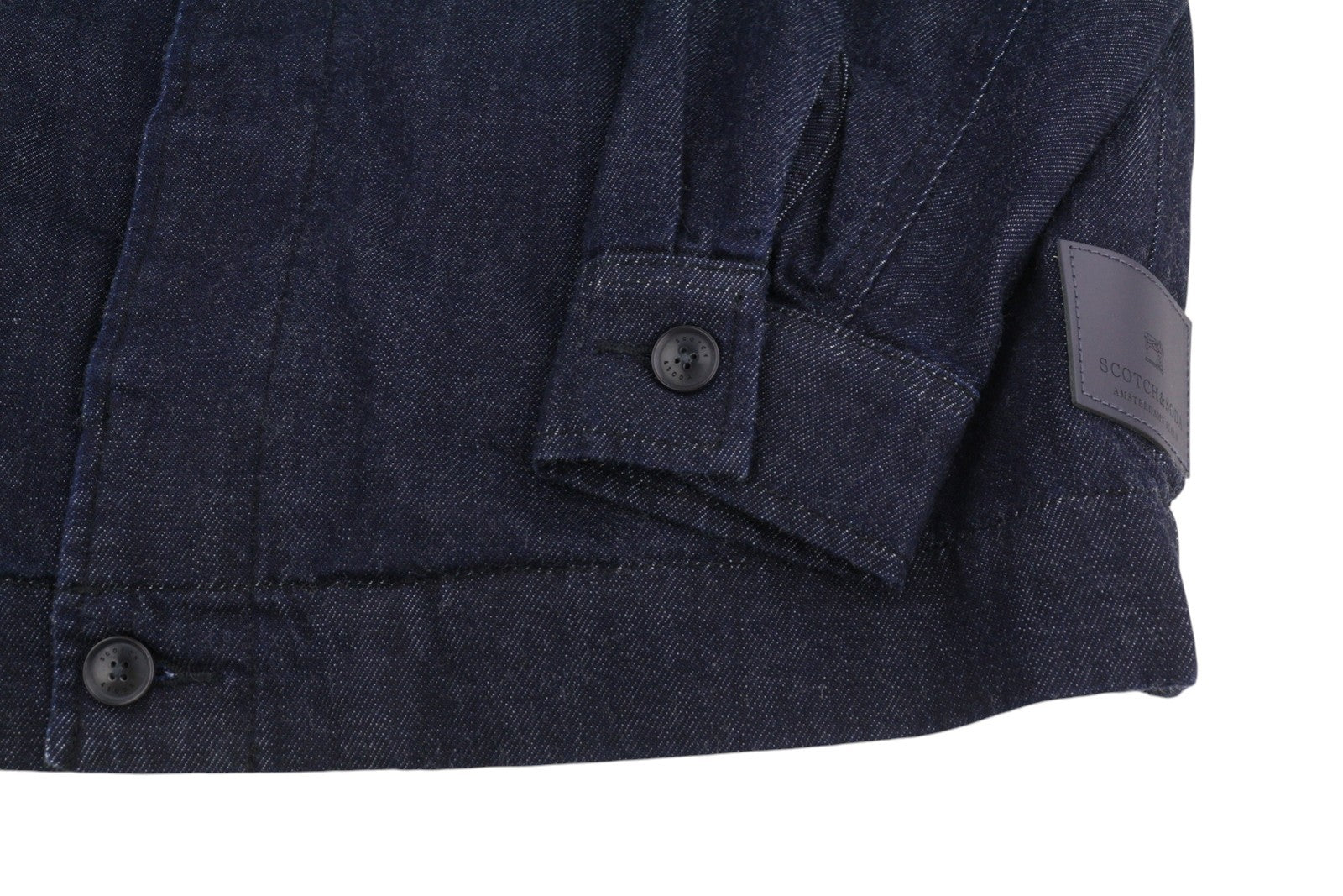 SCOTCH & SODA Men Jacket M Dark Blue Denim Button-Up Lightweight
