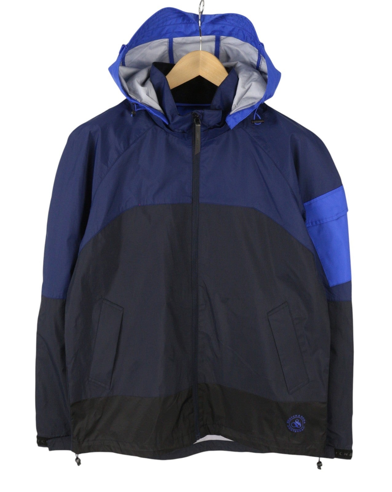 SCOTCH & SODA Men Jacket M Blue Waterproof Windproof Breathable Lightweight