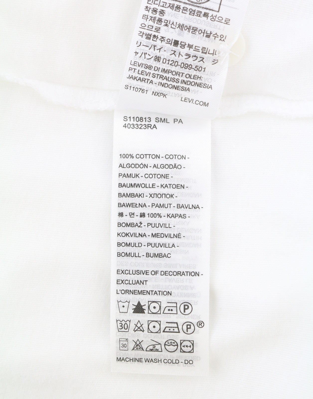 LEVI'S Standard Fit Men Polo XS White Cotton Logo Short Sleeve