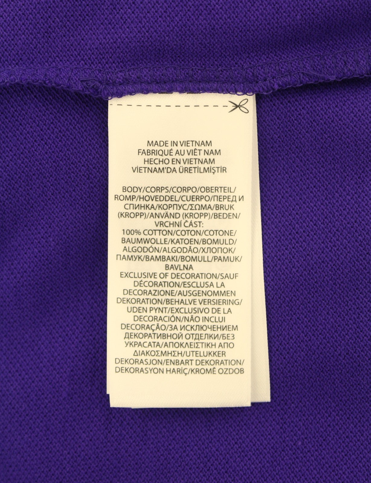 RALPH LAUREN Slim Fit Men Polo L Purple Cotton Logo Short Sleeve
