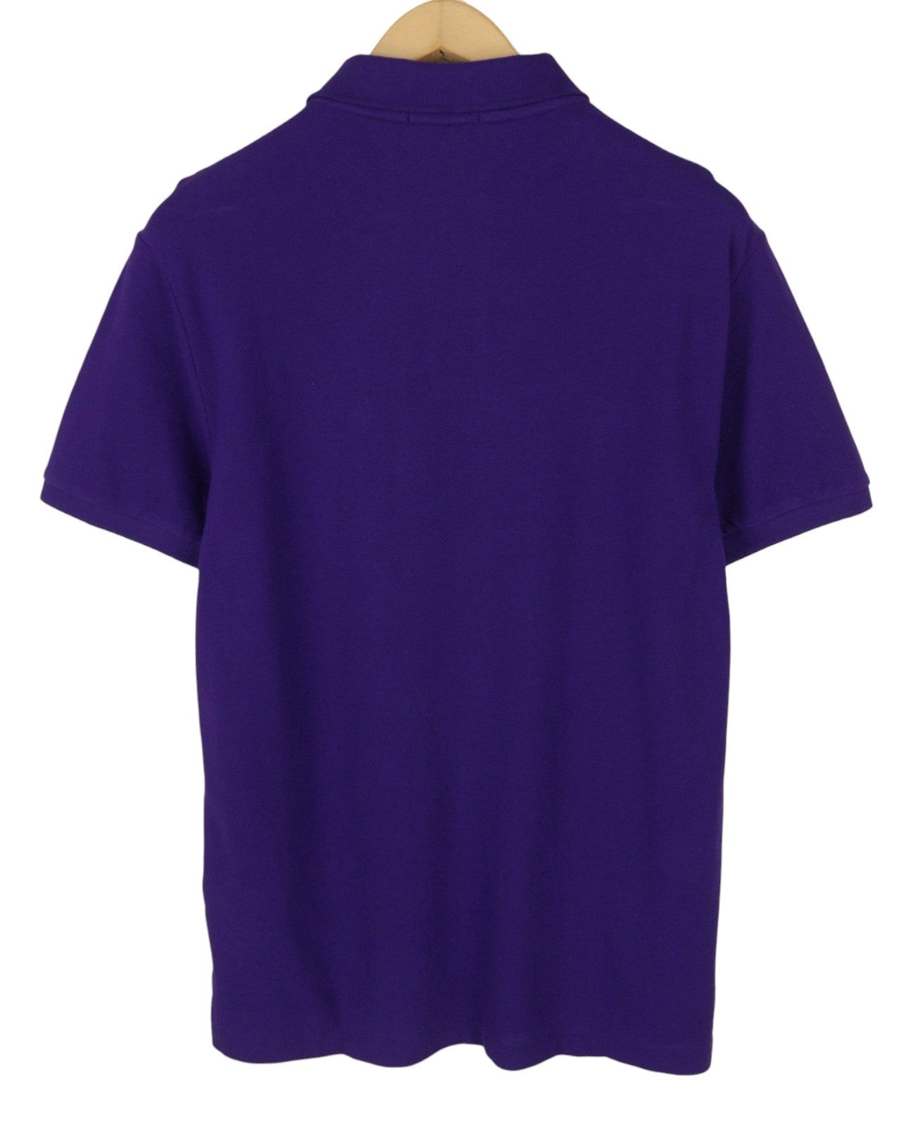 RALPH LAUREN Slim Fit Men Polo M Purple Cotton Logo Short Sleeve