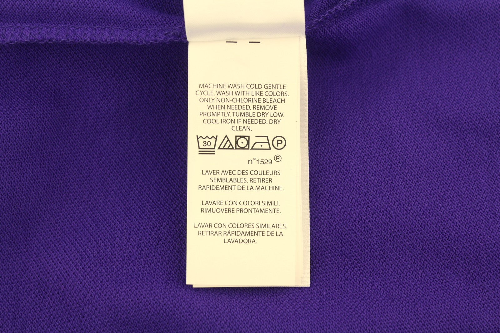 RALPH LAUREN Slim Fit Men Polo M Purple Cotton Logo Short Sleeve