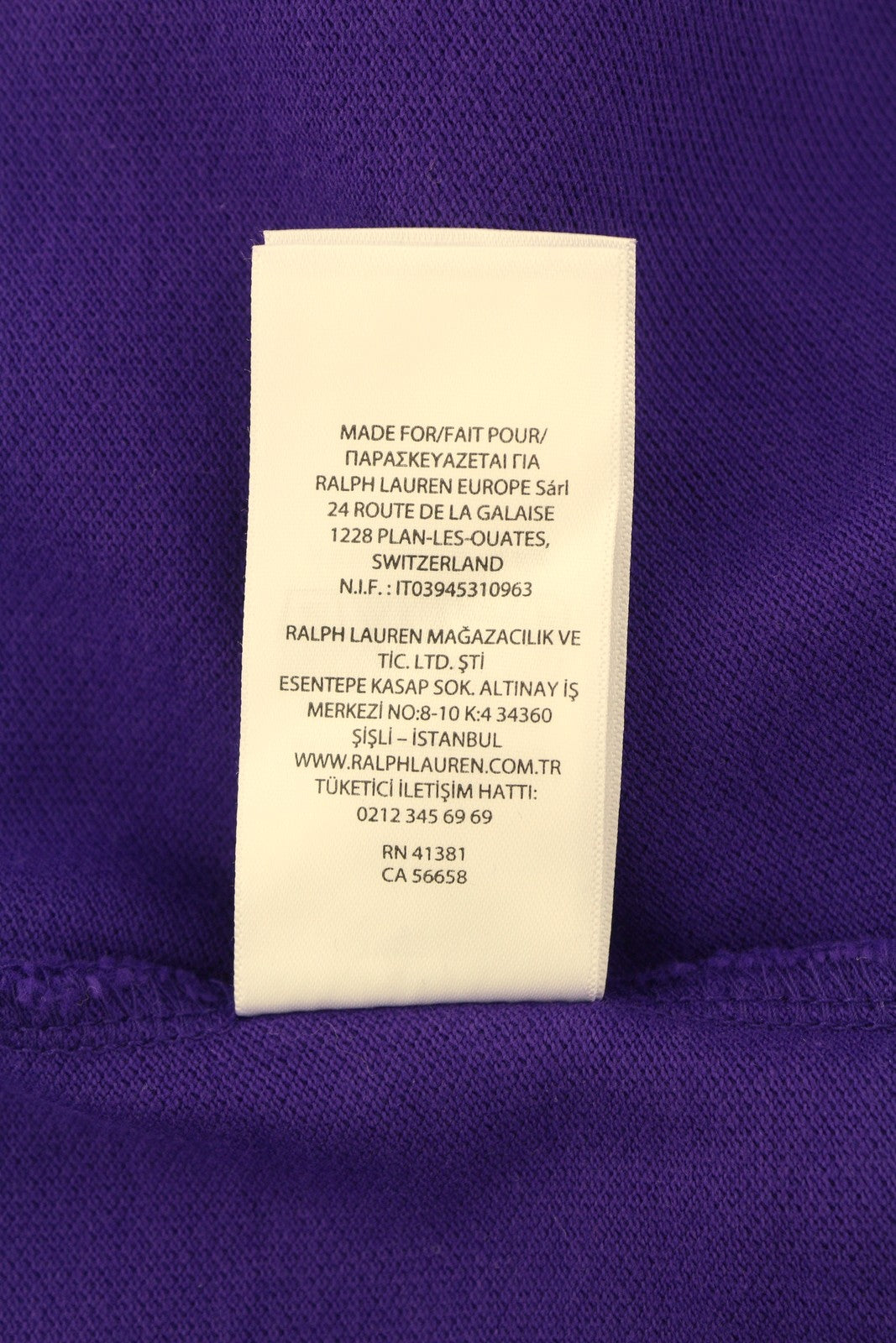 RALPH LAUREN Custom Slim Fit Men Polo M Purple Cotton Logo Short Sleeve