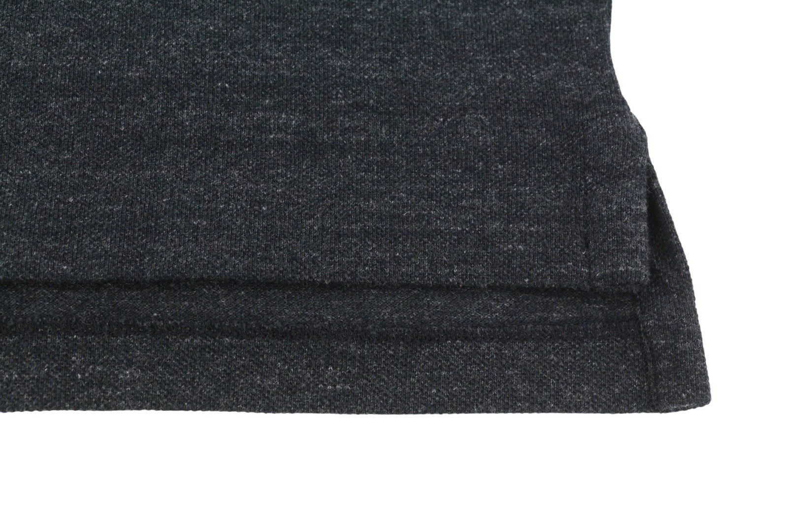 RALPH LAUREN Custom Slim Fit Men Polo 2XL Black Melange Cotton Short Sleeve