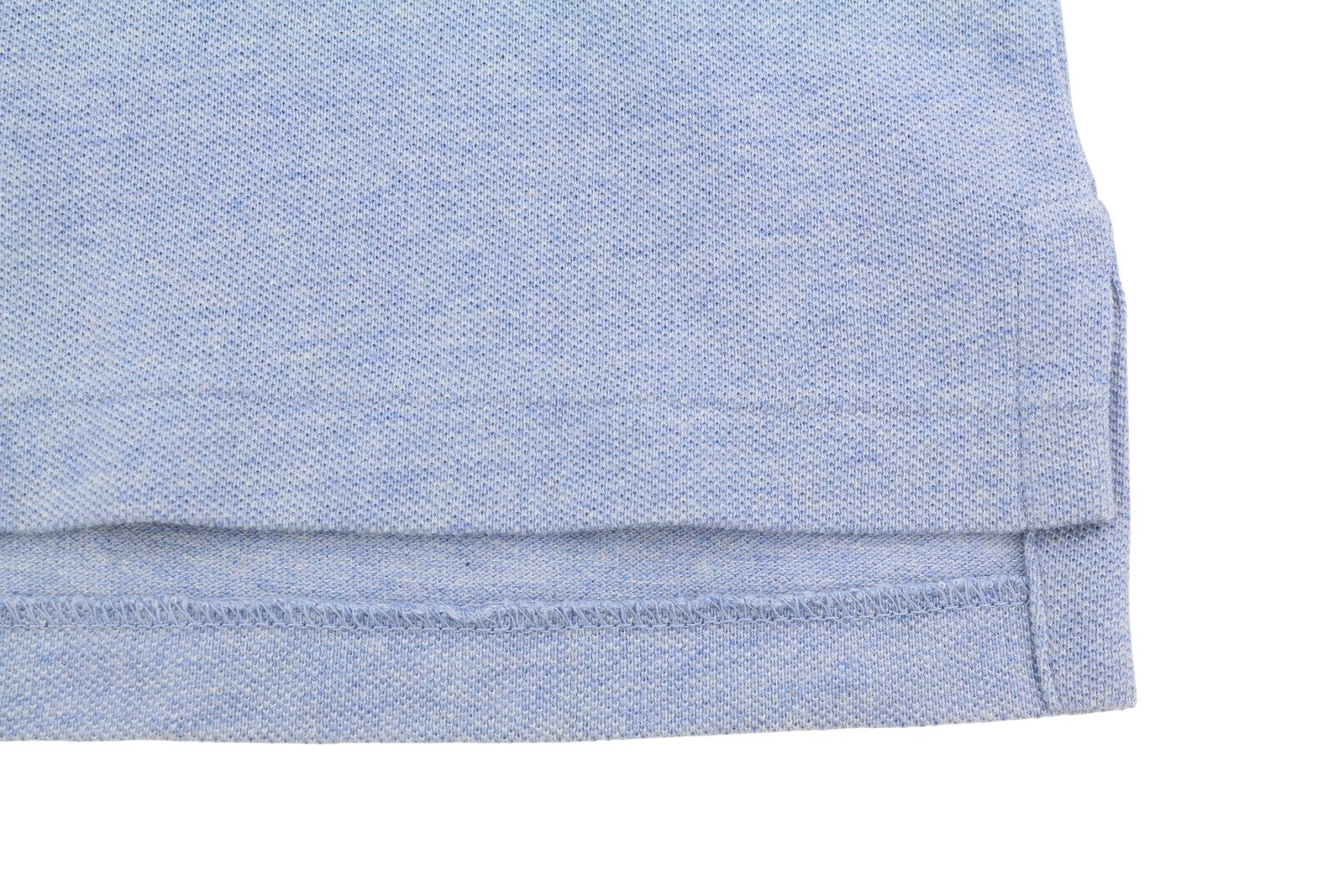 RALPH LAUREN Custom Slim Fit Men Polo M Blue Melange Cotton Short Sleeve