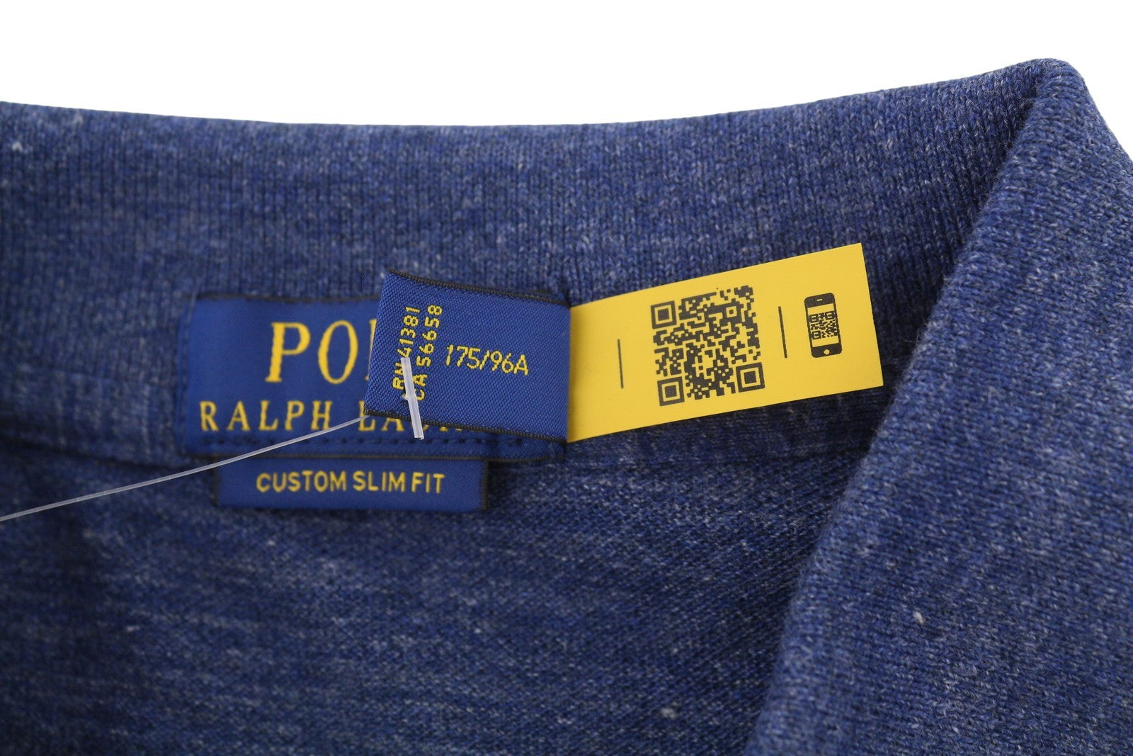 RALPH LAUREN Custom Slim Fit Men Polo M Melange Cotton Logo Short Sleeve