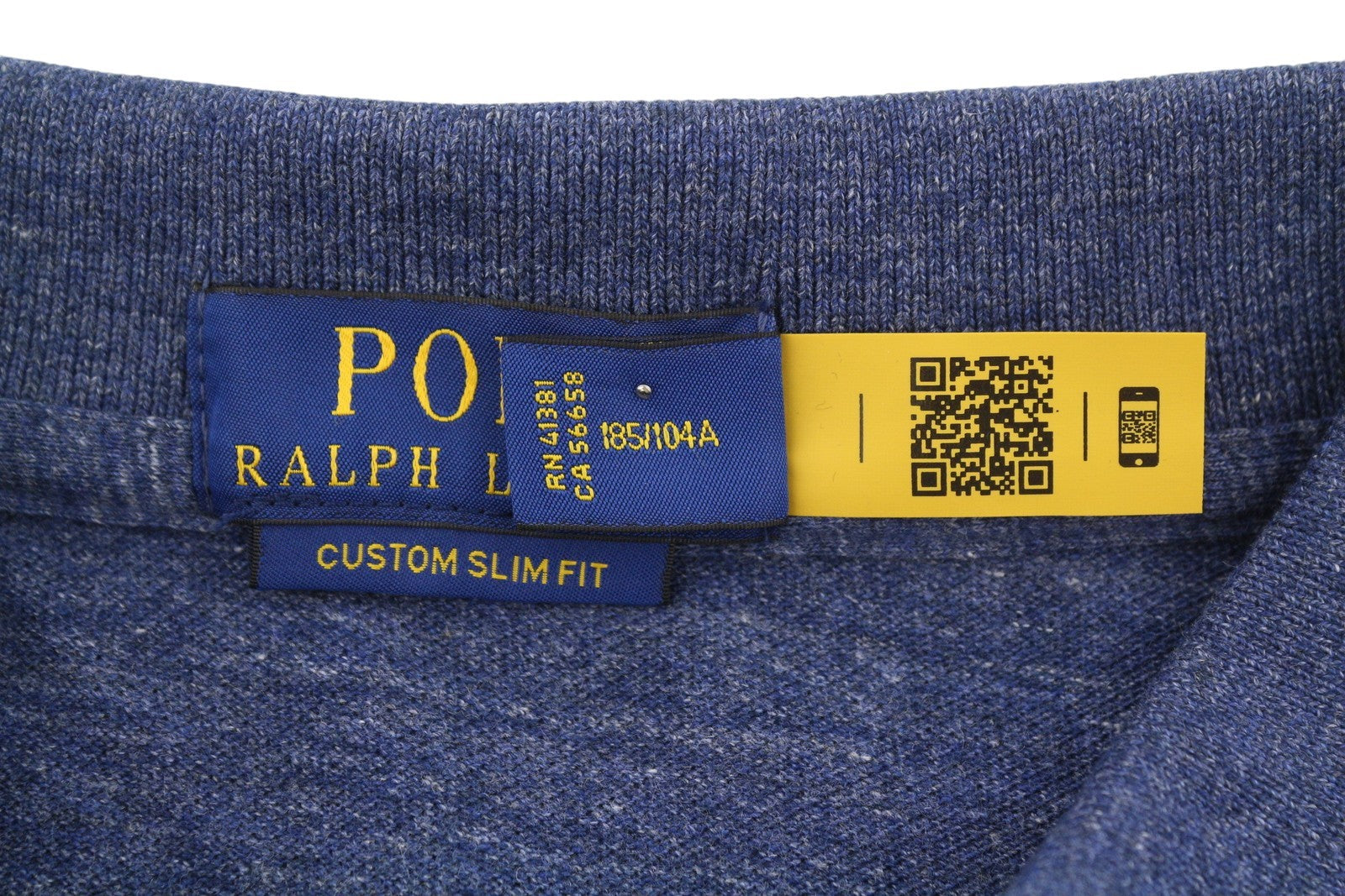 RALPH LAUREN Custom Slim Fit Men Polos XL Melange Logo Detail Short Sleeve