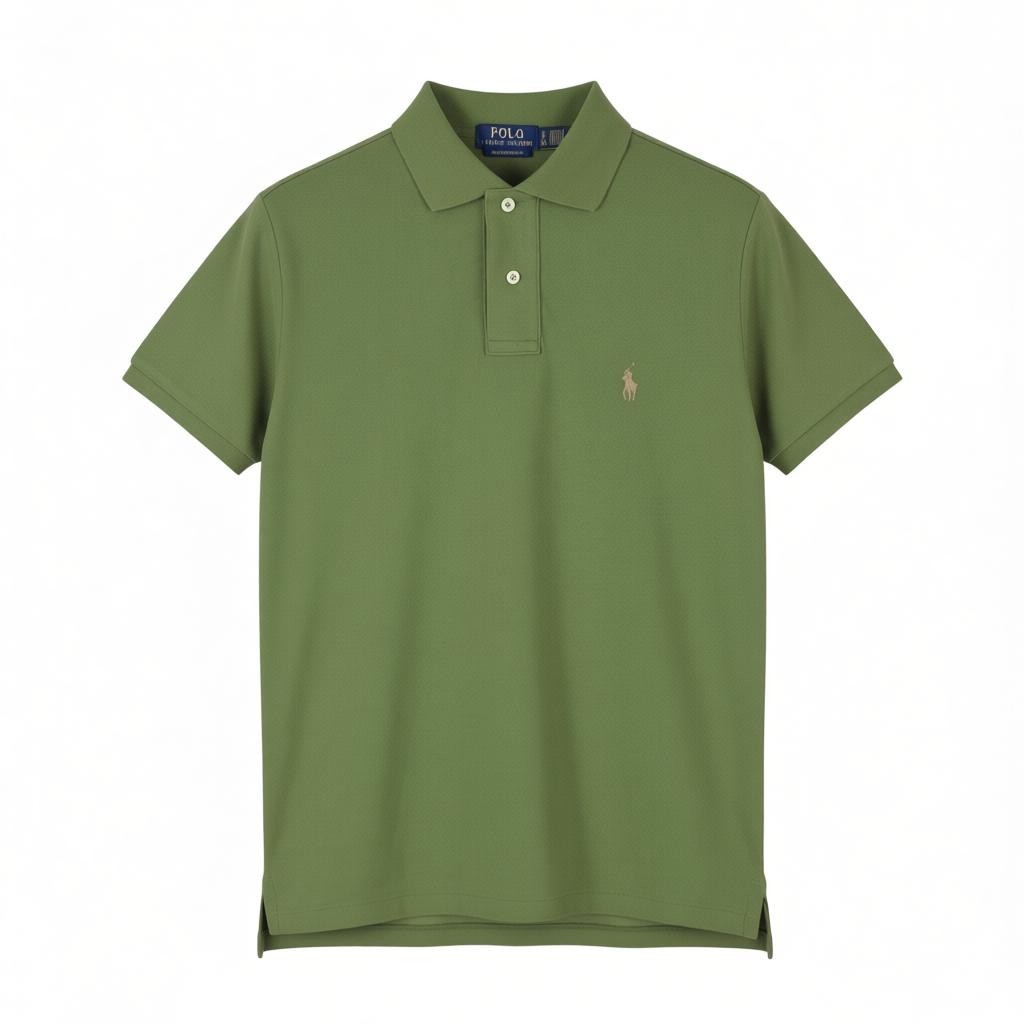 RALPH LAUREN Custom Slim Fit Men Polos S Green Pony Logo Short Sleeve