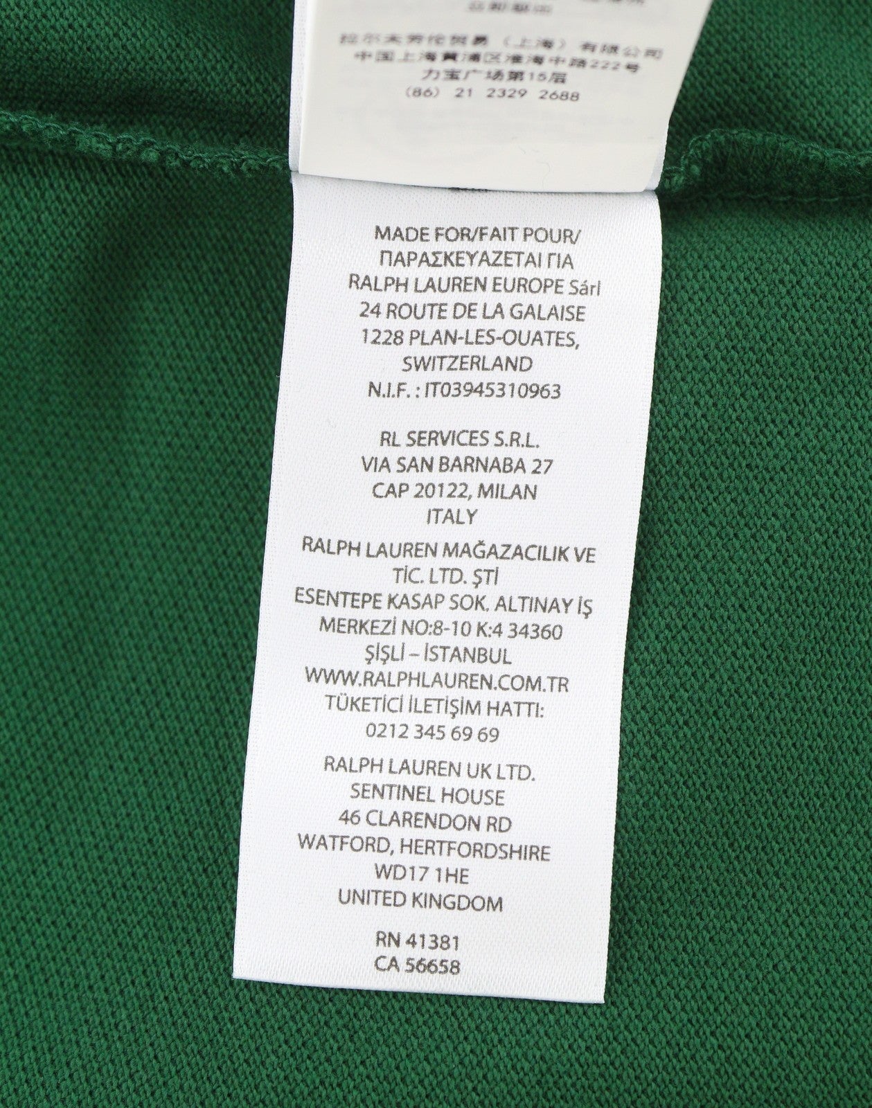 RALPH LAUREN Slim Fit Men Polos M Green Cotton Pony Logo Short Sleeve