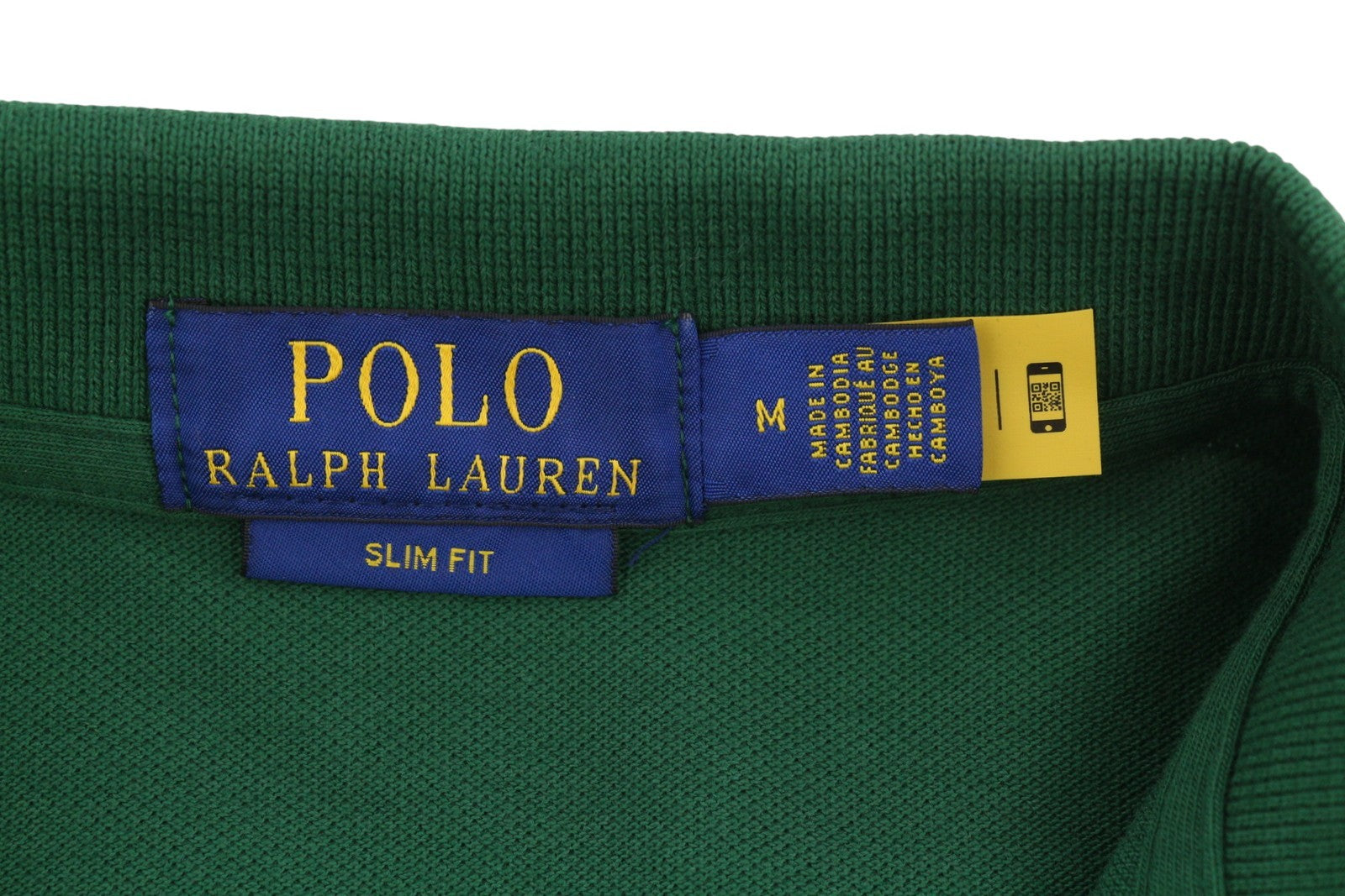 RALPH LAUREN Slim Fit Men Polos M Green Cotton Pony Logo Short Sleeve