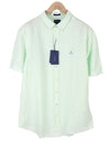 Button-Up Gmt Dyed Linen Slim BD SS