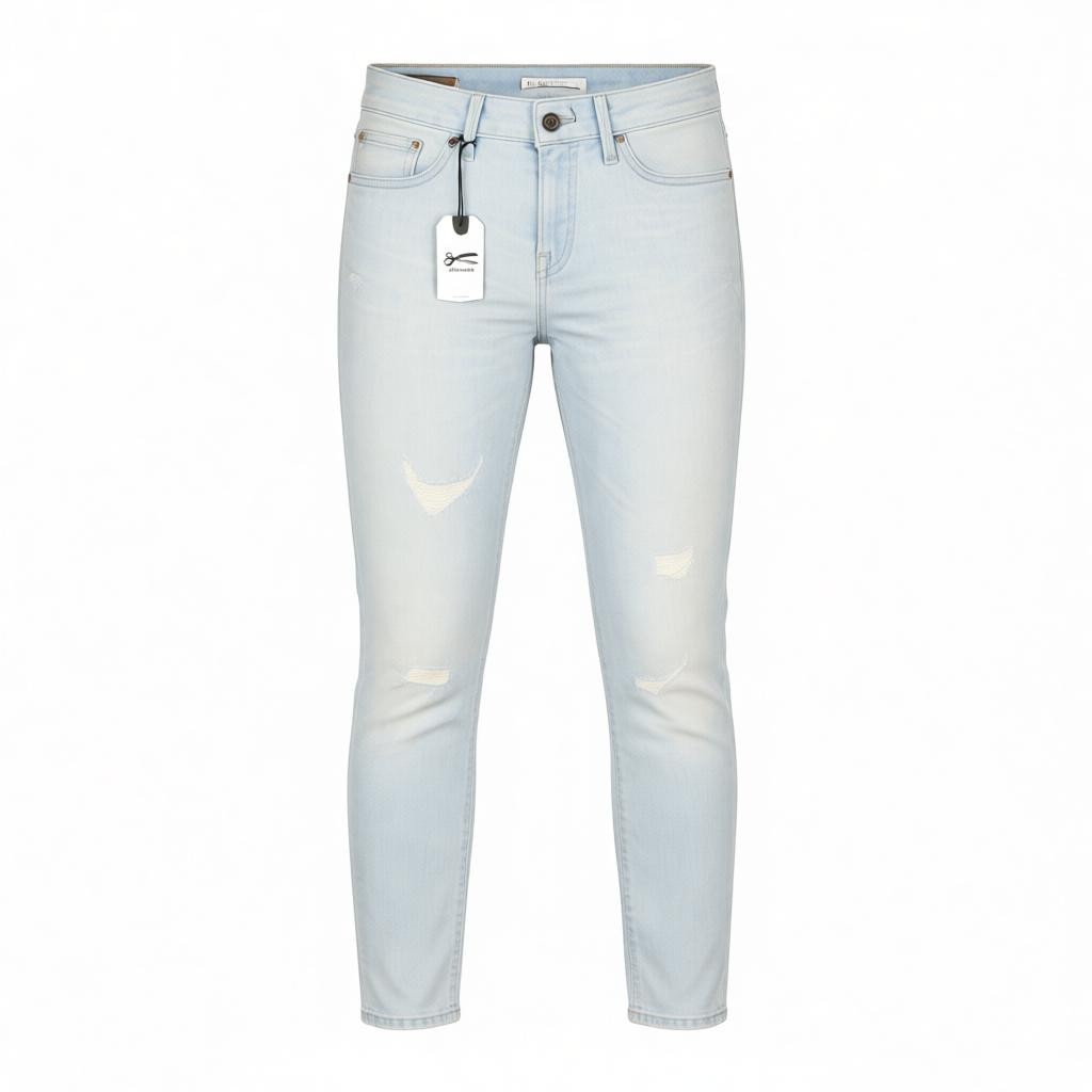 DENHAM Spray Women Jeans W26/L32 Blue Faded Stretch Distressed Skinny Fit