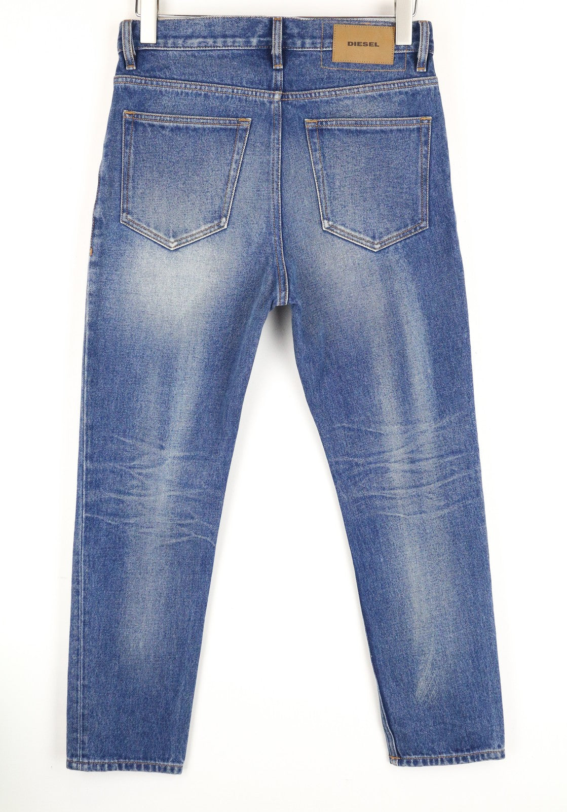 DIESEL D-Aygle 0076Y Men Jeans W28/L30 Tapered Fit Washed Pure Cotton Blue