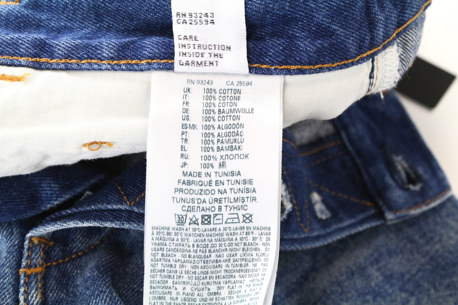 DIESEL D-Aygle 0076Y Men Jeans W28/L30 Tapered Fit Washed Pure Cotton Blue