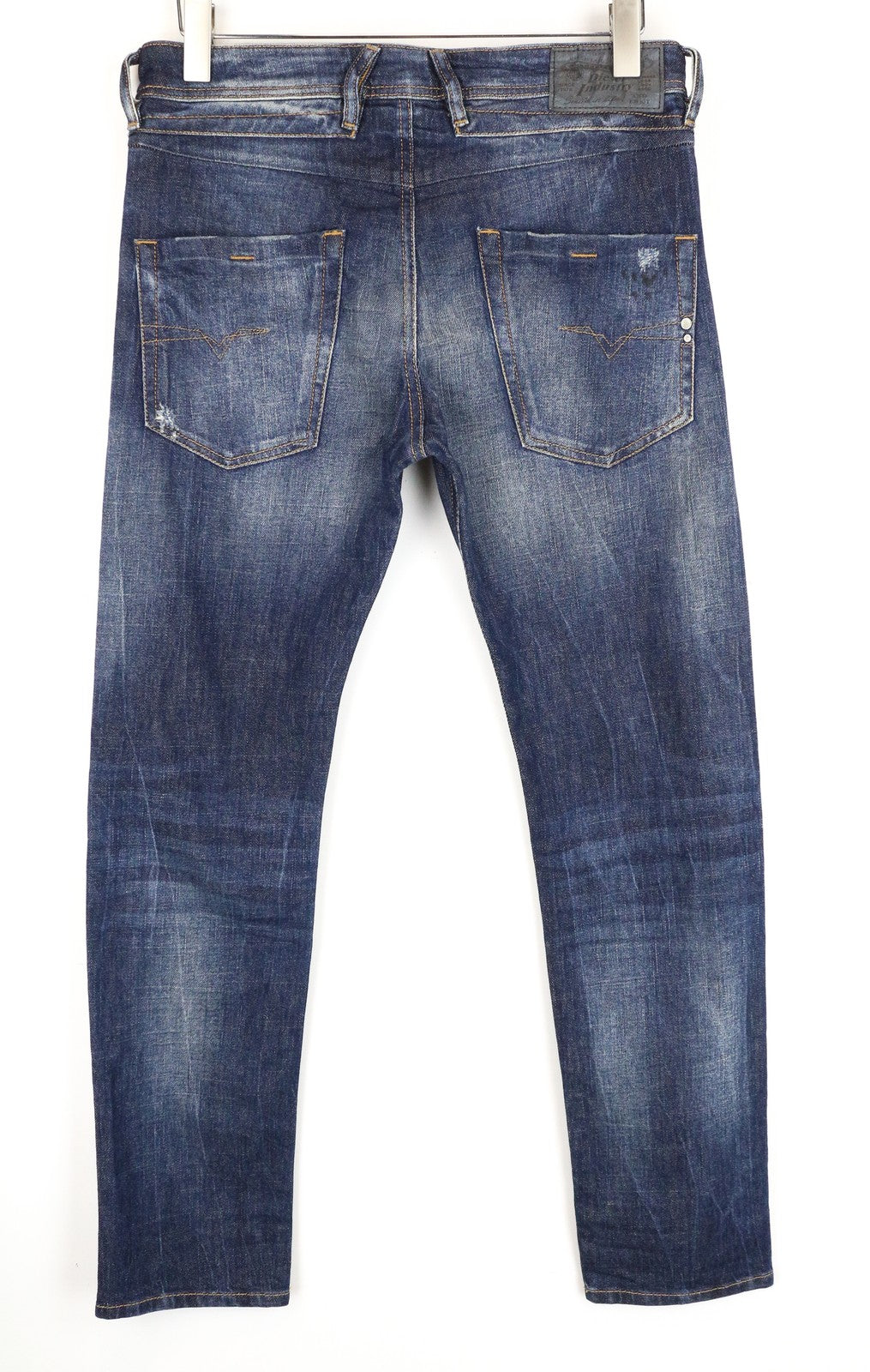 DIESEL Belther-R R8LA9 Men Jeans W30/L30 Slim Tapered Distressed Stretch Blue