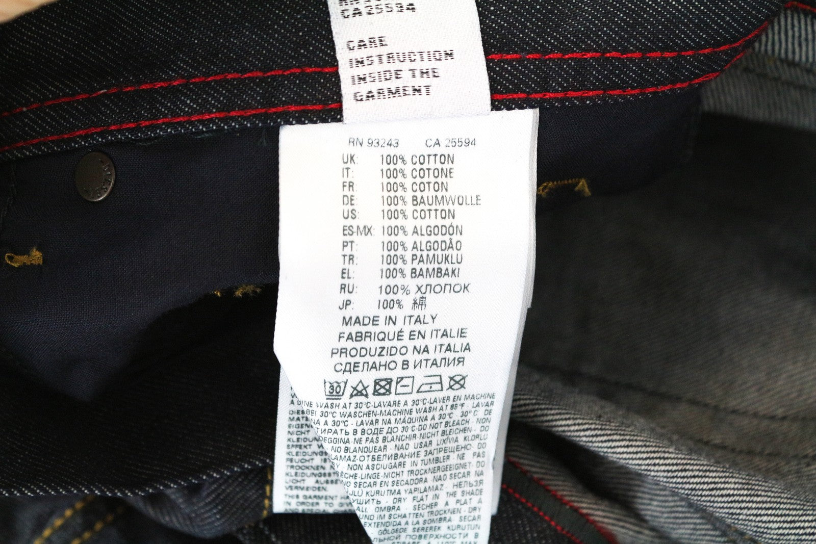 DIESEL Dagh 0088Z Men Jeans W29/L32 Straight Fit Denim Blue Pure Cotton 5-Pocket