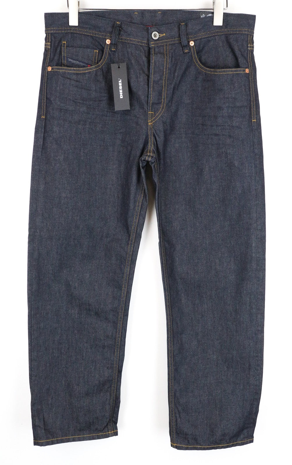 DIESEL Dagh 0088Z Men Jeans W32/L32 Straight Fit 5-Pocket Blue Pure Cotton