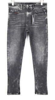 DIESEL Deepzip 084WQ Men Jeans W32/L32 Slim Carrot Grey Cotton Stretch 5-Pocket