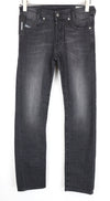 DIESEL Akee 0687J Men Jeans W27/L30 Slim Tapered Fit Washed Grey Cotton Stretch