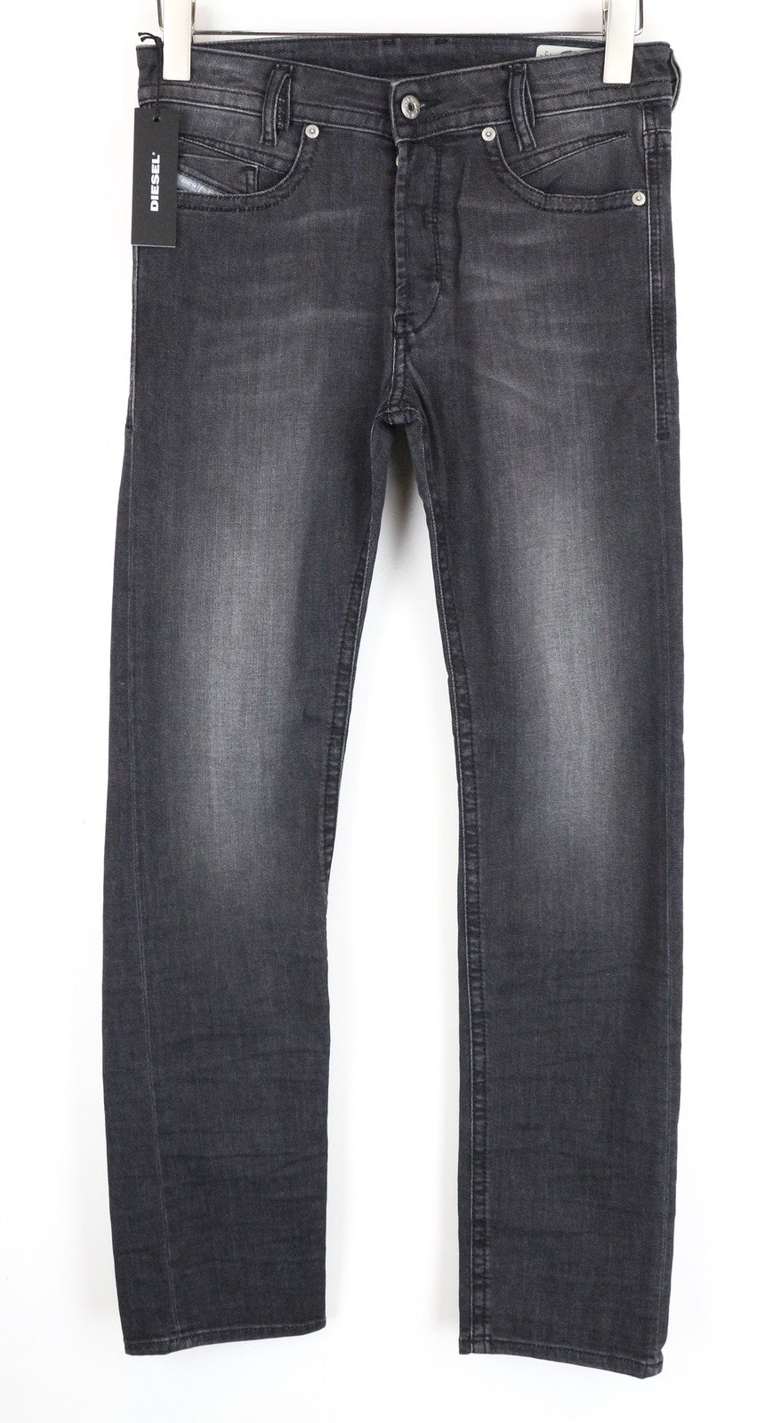 DIESEL Akee 0687J Men Jeans W28/L30 Slim Taper Fit Wash Grey Cotton Stretch