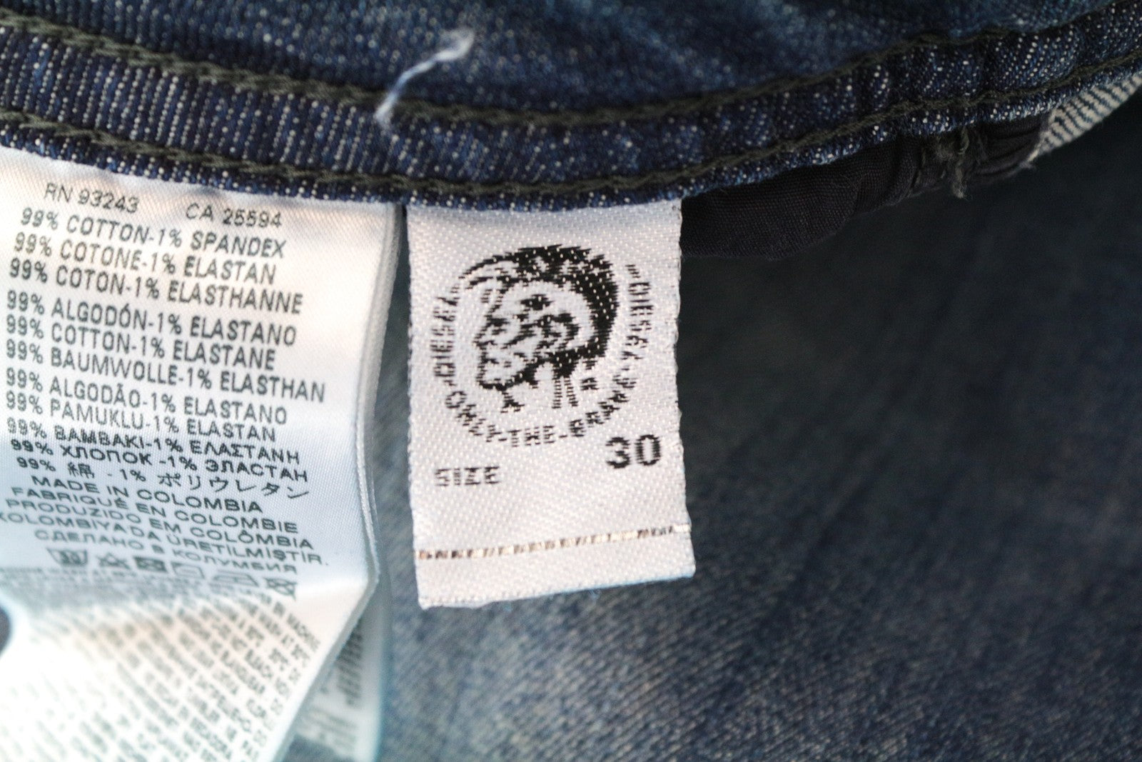 DIESEL Buster CN021 Men Jeans W30/L30 Mid-Blue Distressed Slim Taper Buttoned