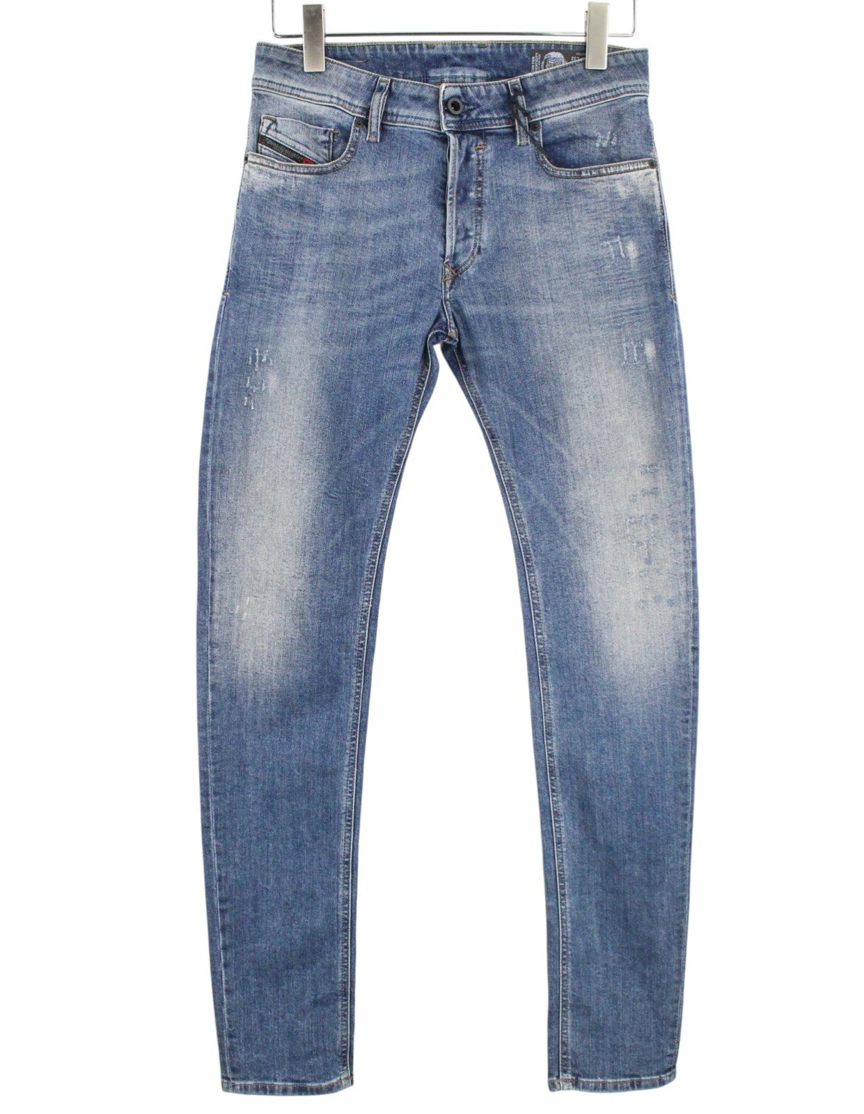 DIESEL Sleenker 069FI Men Jeans W28/L32 Slim Skinny Faded Cotton Stretch Blue