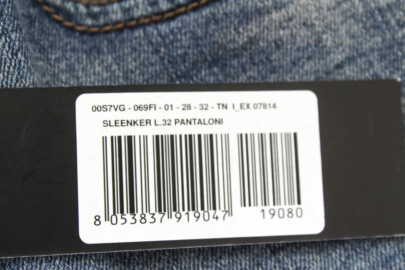 DIESEL Sleenker 069FI Men Jeans W28/L32 Slim Skinny Fit Faded Wash Stretch Blue