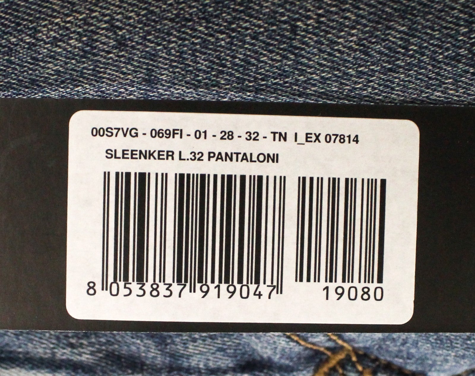 DIESEL Sleenker 069FI Men Jeans W28/L32 Slim Skinny Fit Faded Wash Stretch Blue