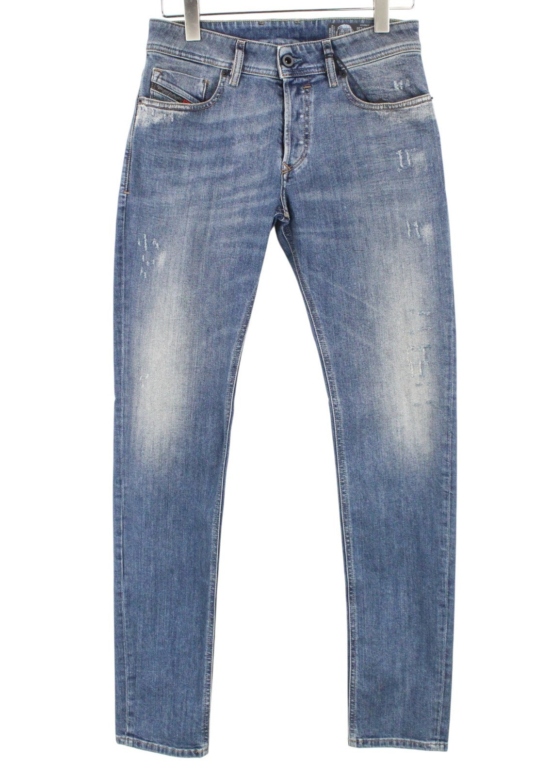 DIESEL Sleenker 069FI Men Jeans W29/L32 Slim Skinny Cotton Stretch Blue Wash