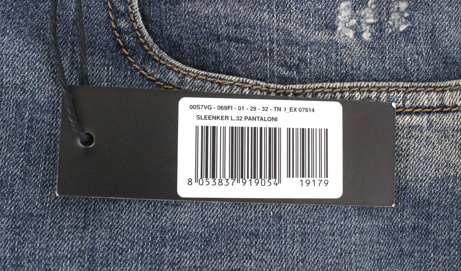 DIESEL Sleenker 069FI Men Jeans W29/L32 Slim Skinny Cotton Stretch Blue Wash