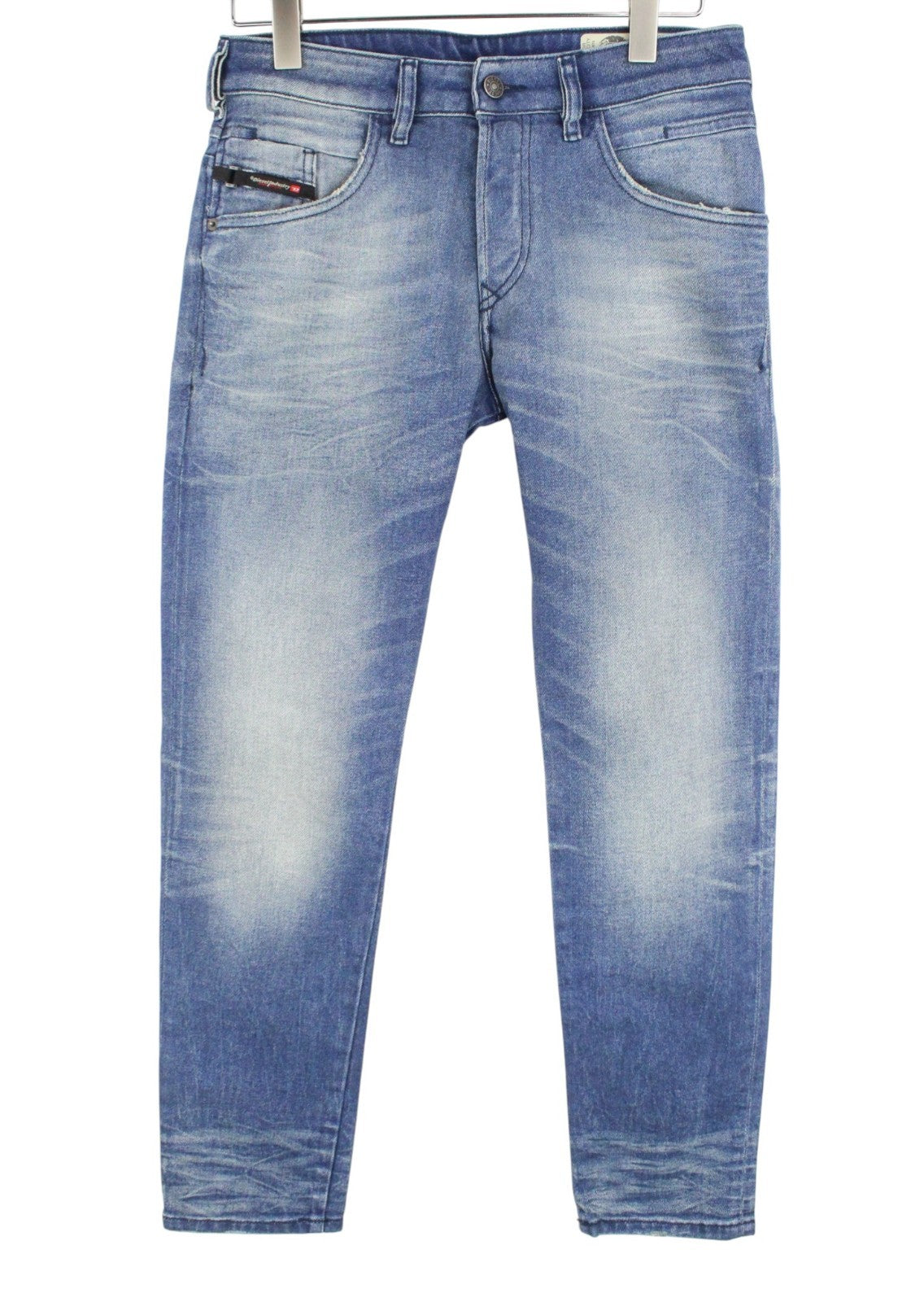 DIESEL D-Bazer 0090D Men Jeans W29/L30 Tapered Fit 5-Pocket Cotton Stretch Blue