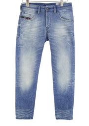 DIESEL D-Bazer 0090D Men Jeans W29/L30 Tapered Fit 5-Pocket Cotton Stretch Blue