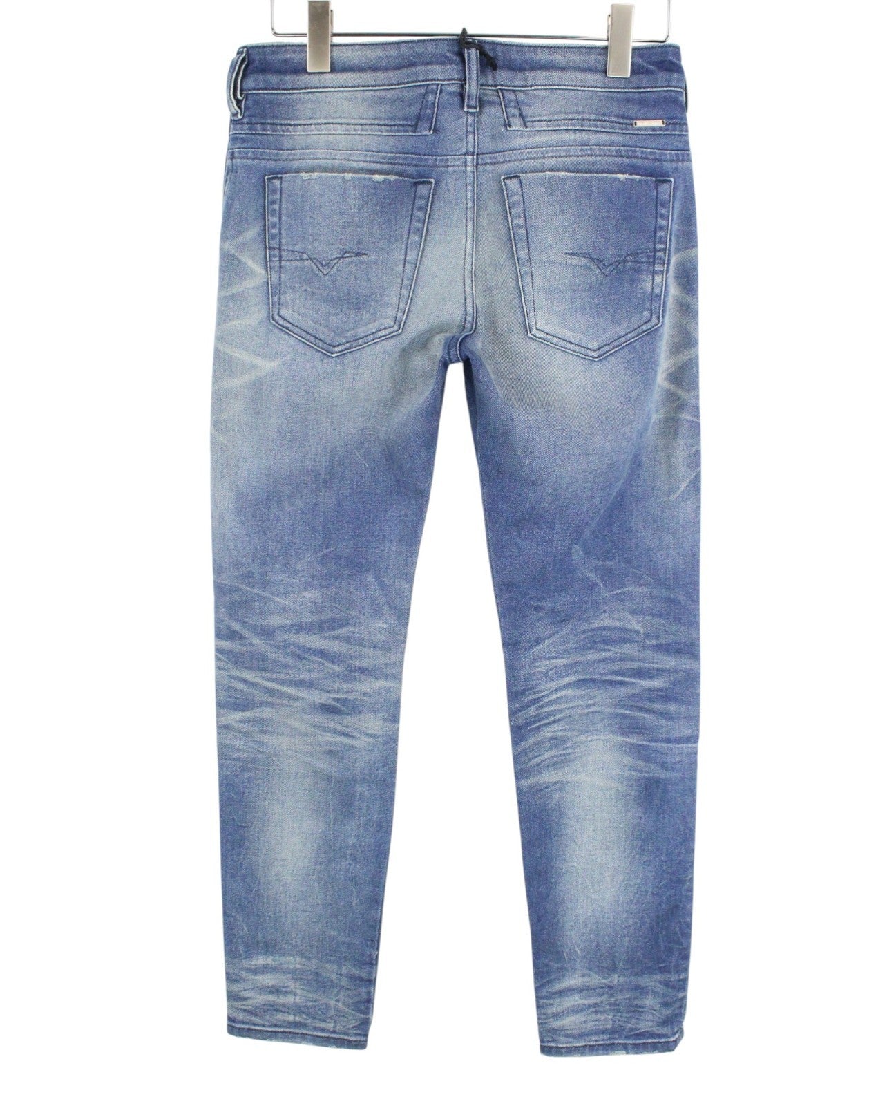 DIESEL D-Bazer 0090D Men Jeans W29/L30 Tapered Fit 5-Pocket Cotton Stretch Blue