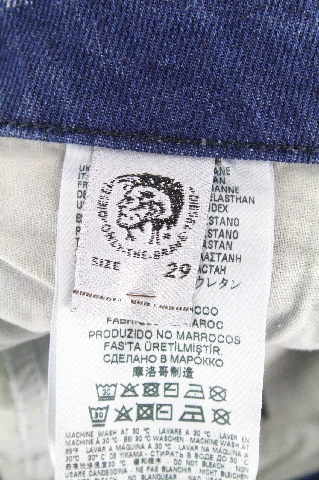 DIESEL D-Bazer 0090D Men Jeans W29/L30 Tapered Fit 5-Pocket Cotton Stretch Blue