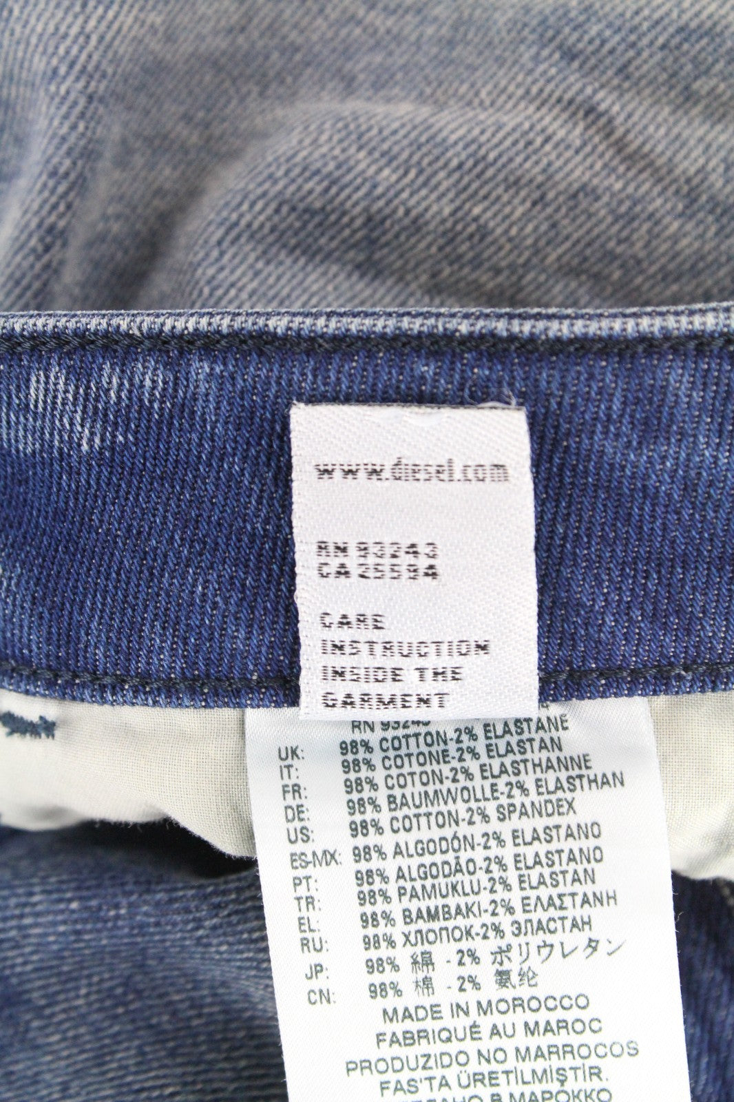 DIESEL D-Bazer 0090D Men Jeans W29/L30 Tapered Fit 5-Pocket Cotton Stretch Blue