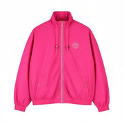 MYMO Women Jacket S Pink Mesh Lined High Neck Pocket Detail Lightweight