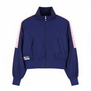 SUPERDRY Non Hooded Track Wind Runner Women Jacket M Blue Light High Neck