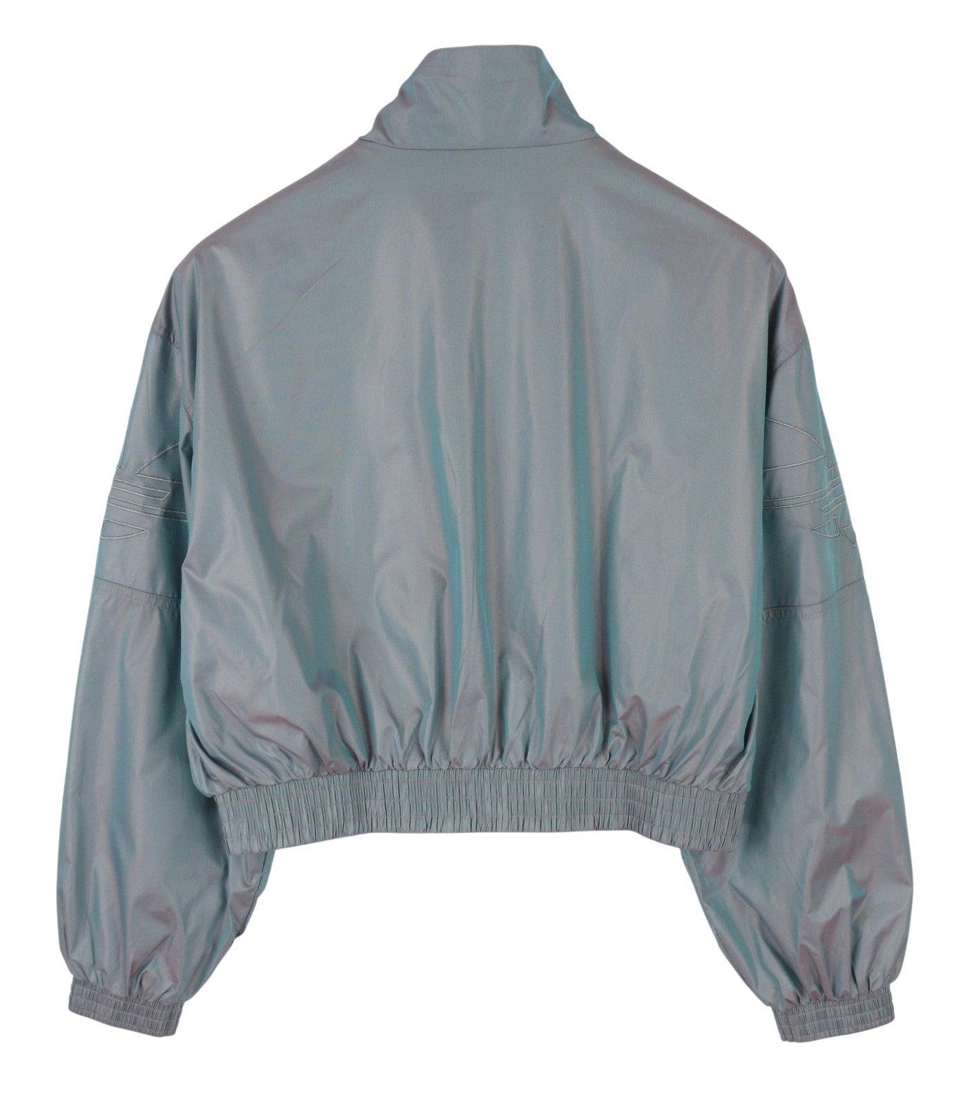 ADIDAS Adicolor Iridescent Track Women Jacket M Prime Green Cropped Shine