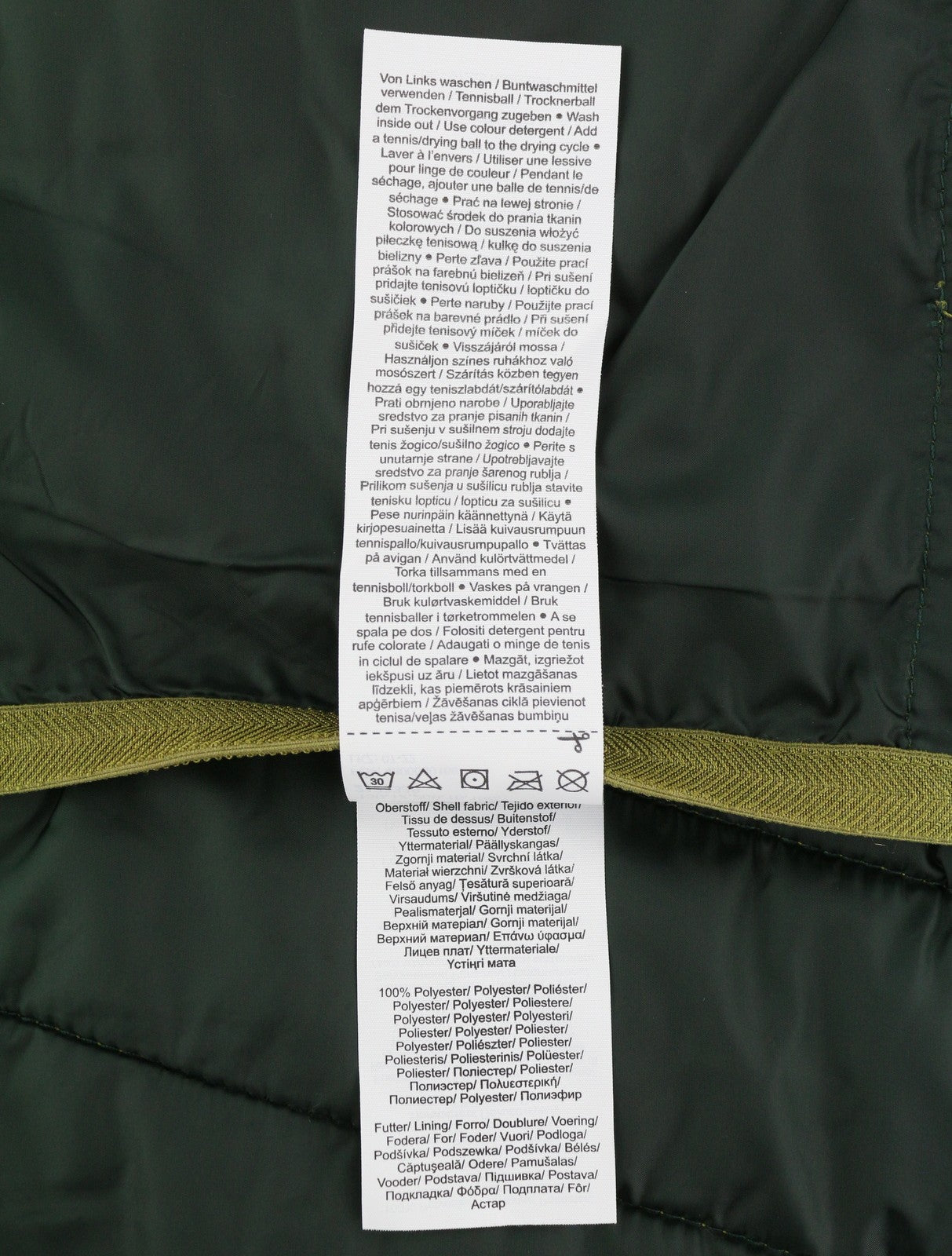 S.OLIVER Men Jacket XL Green High Neck Quilted Padded Full Zip Light