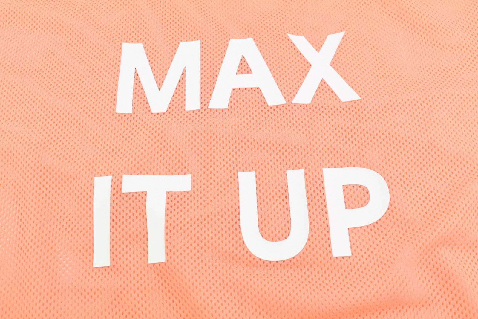 MAX&CO. Women T-Shirt M Coral Pink Mesh Transparent Oversized Short Sleeved