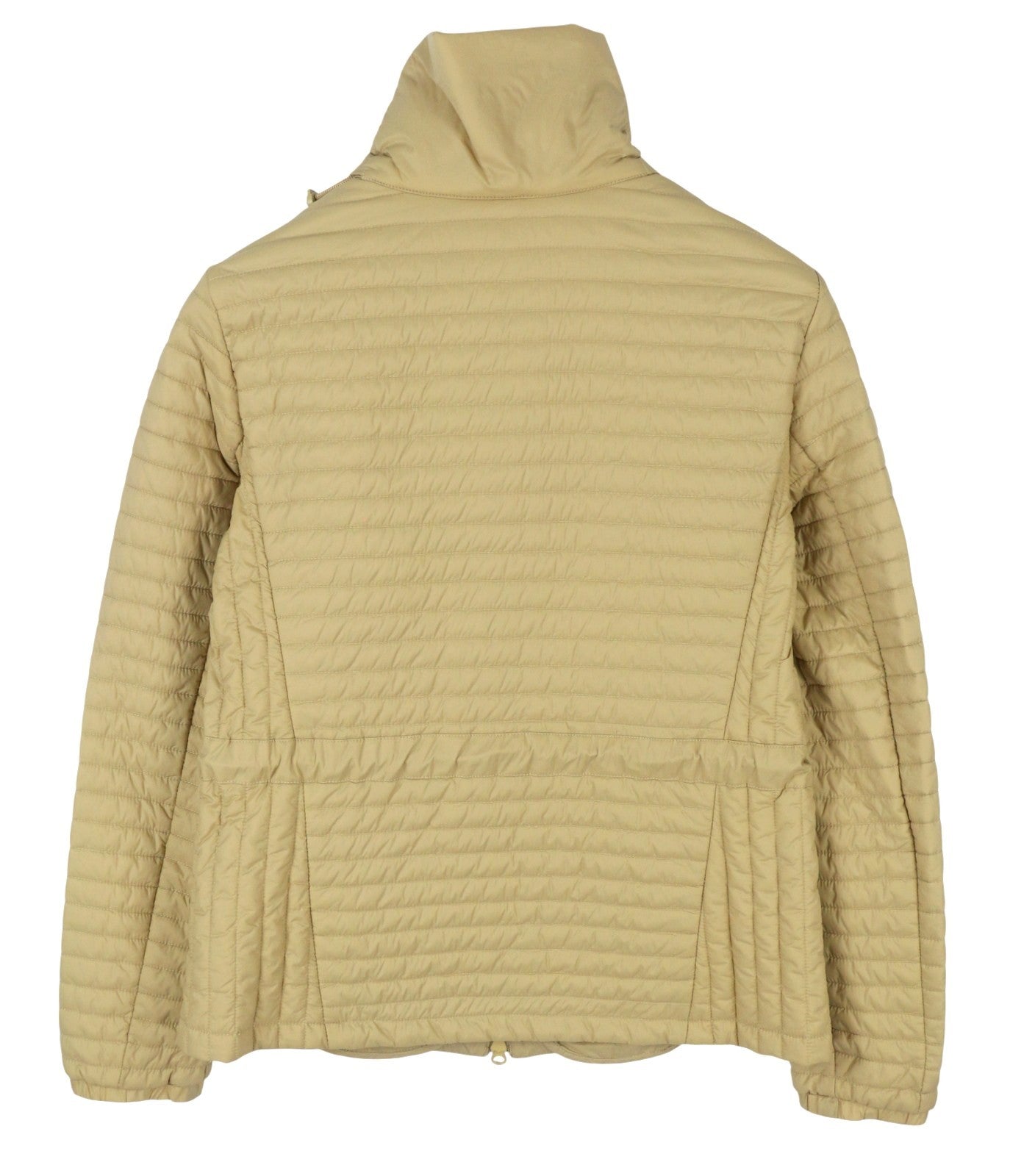 GEOSPIRIT Camomilla Women Jacket 42 Beige Drawstring Waist Light High Neck