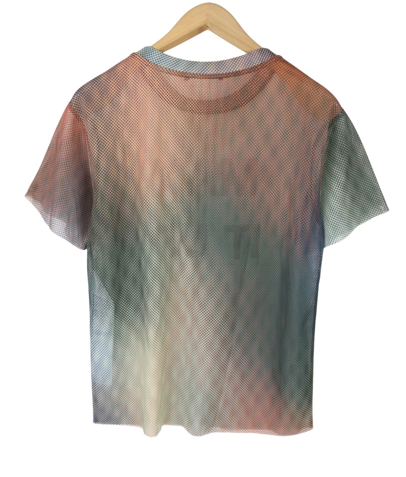 MAX&CO. Women T-Shirt XS Multicolor Mesh Transparent Oversized Short Sleeve